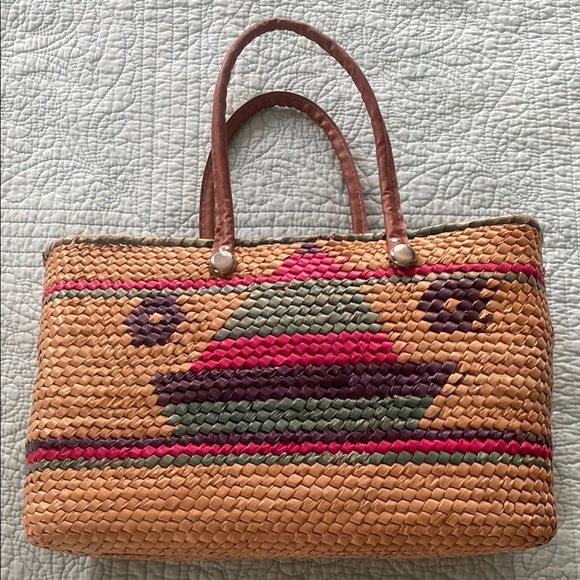 Handcrafted Woven Tote Bag - Multicolor - Picture 1 of 6